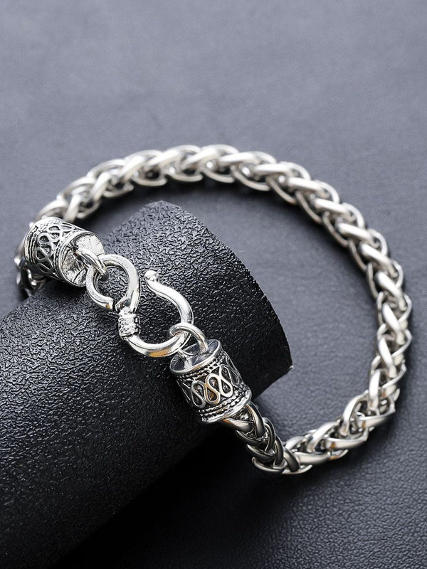 Men Silver-Plated Link Bracelet