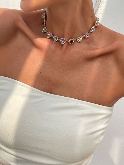 Gold-Plated Enamelled Necklace