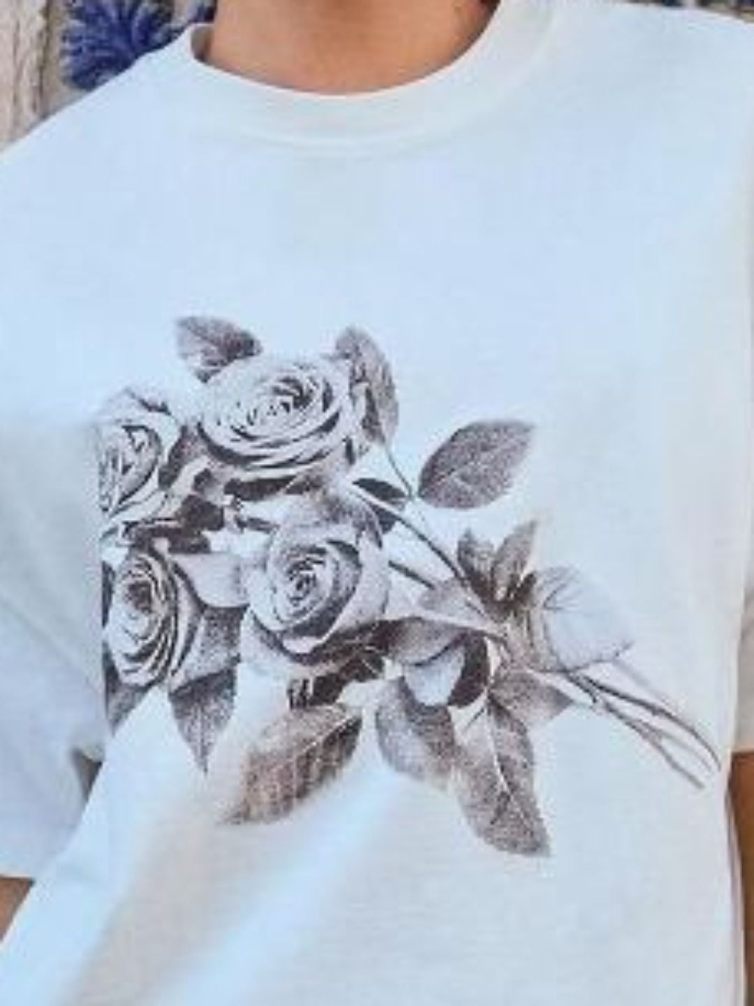 Printed short sleeve oversize T-shirt