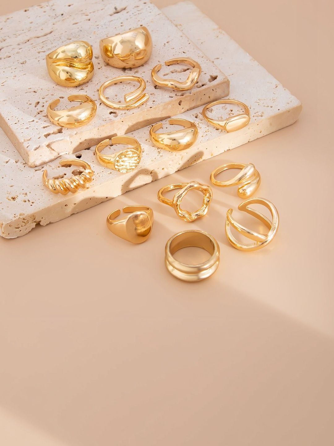 Set Of 13 Silver-Plated Finger Ring