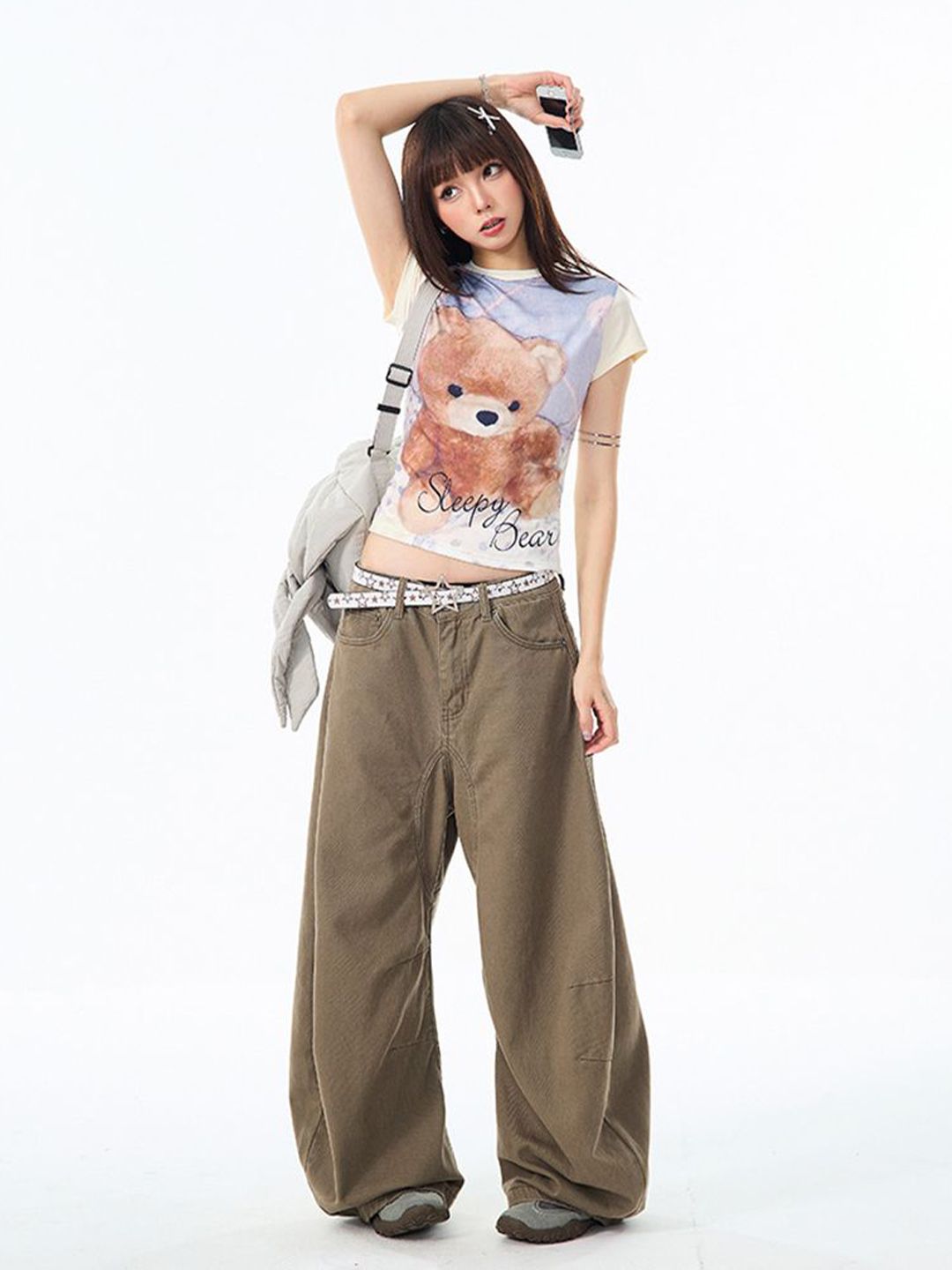 Women Mid-Rise Light Fade Wide Leg Jeans