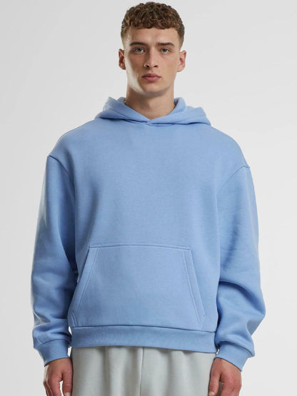 Men Solid Hooded Neck Long Sleeves Regular Pullover Sweatshirt