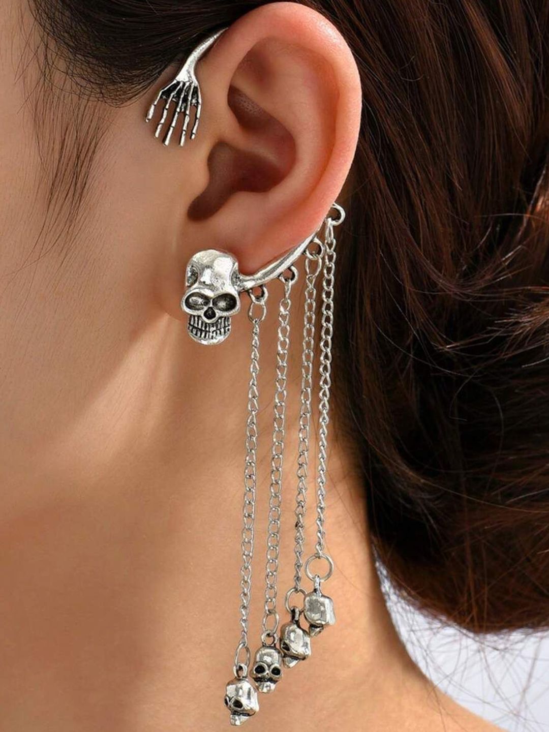 SALTY Women Pack Of 2 Earrings Skull & Pumpkin Accessories Jewellery Set