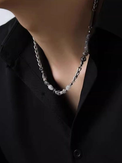 Silver-Plated Enamelled Necklace