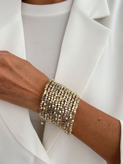 Women Gold-Plated Wraparound Bracelet
