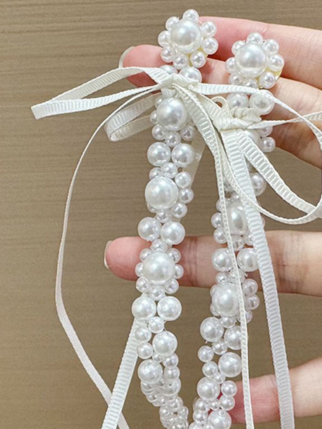 Pearls Beaded Floral Shaped Drop Earrings