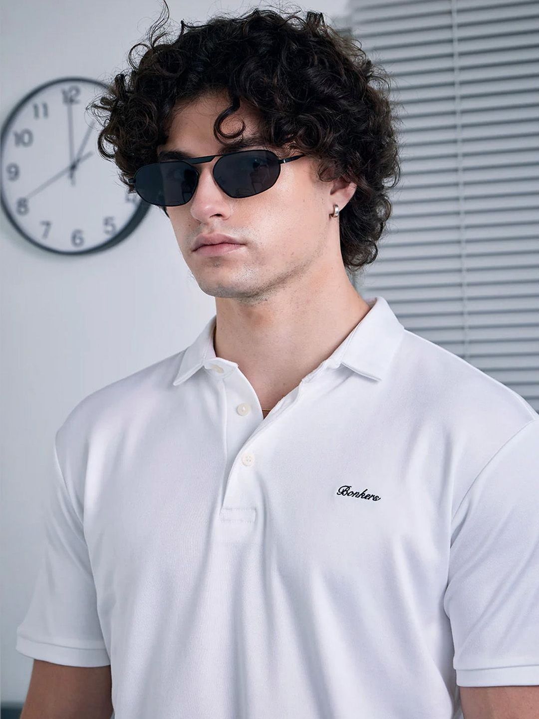 Men Solid Polo Collar T-shirt