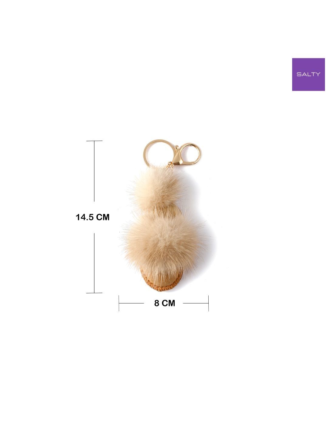 SALTY Brown Winter Glove Pom Bag Charm