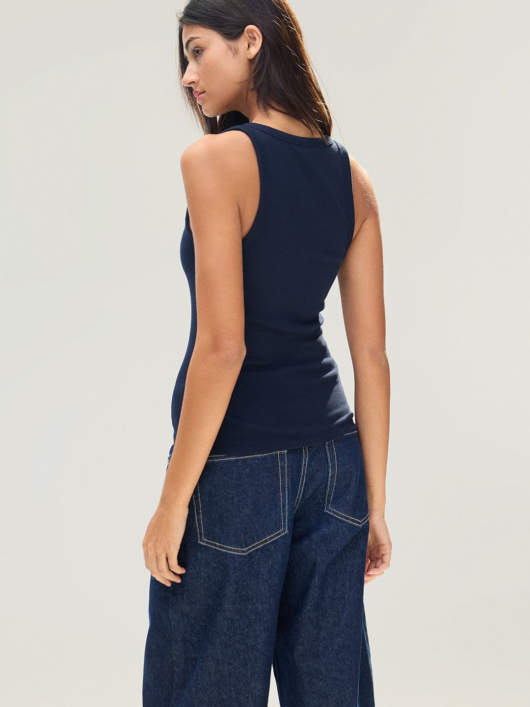 Basic rib vest top