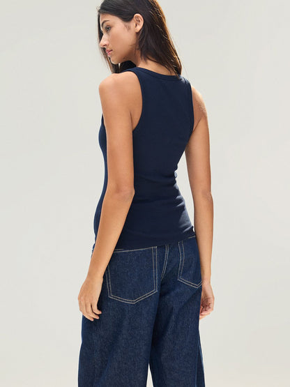 Basic rib vest top