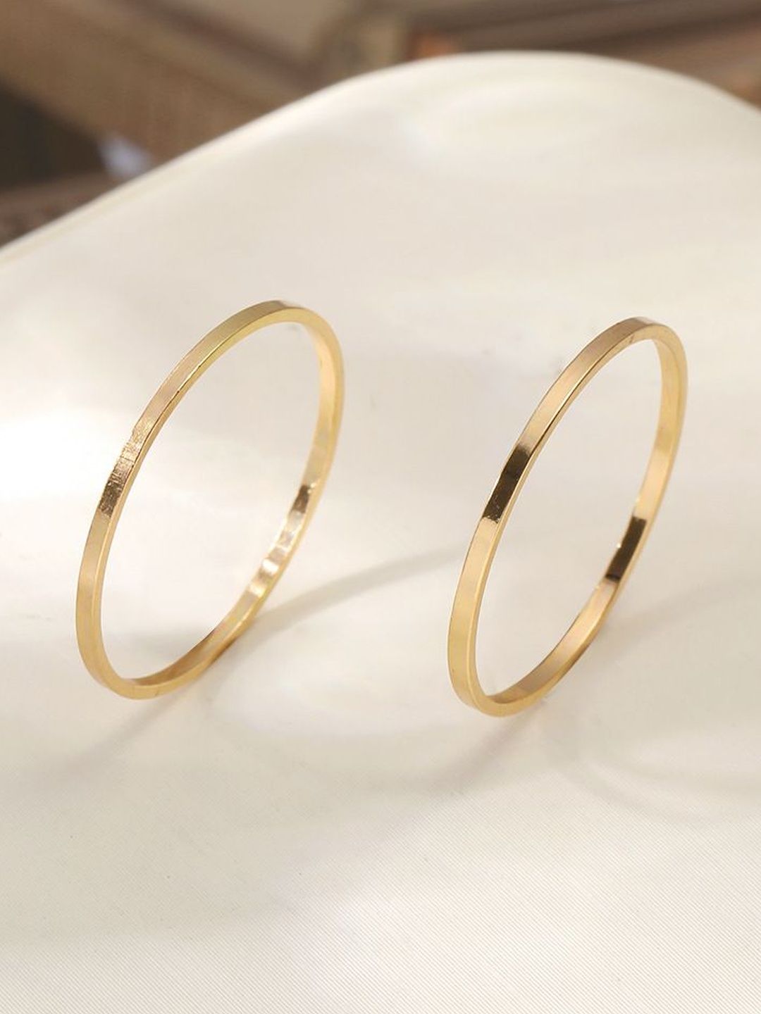 Set of 2 Gold-Plated Finger Rings