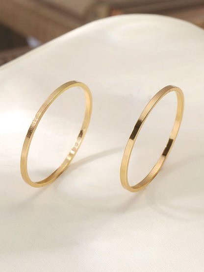 Set of 2 Gold-Plated Finger Rings