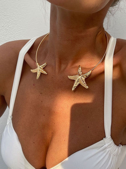 Gold-Plated Open Minimal Necklace