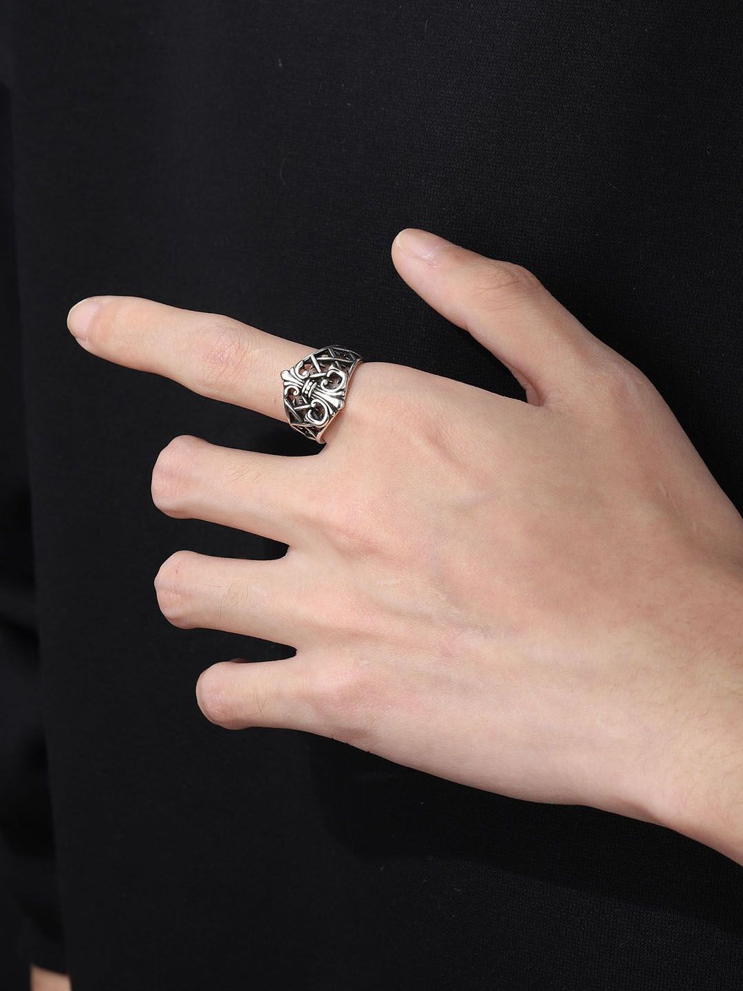Silver-Plated  Adjustable Finger Ring