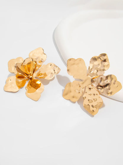 Gold-Plated Floral Shaped Studs