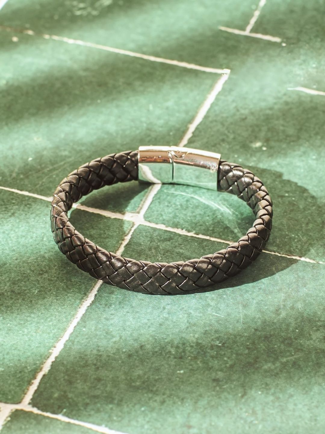 SALTY Pack of 2 Men Avrum Black Leather Bracelet