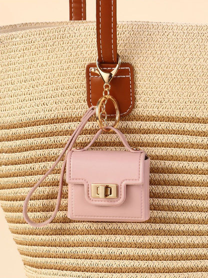 SALTY Pink The Office Mini Leather Bag Charm