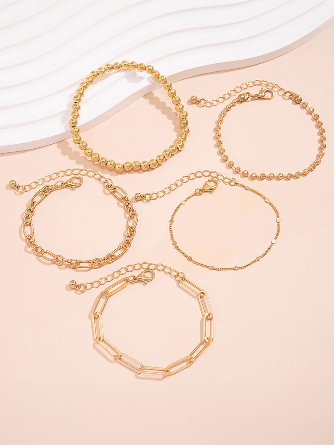 Women 5 Gold-Plated Armlet Bracelet