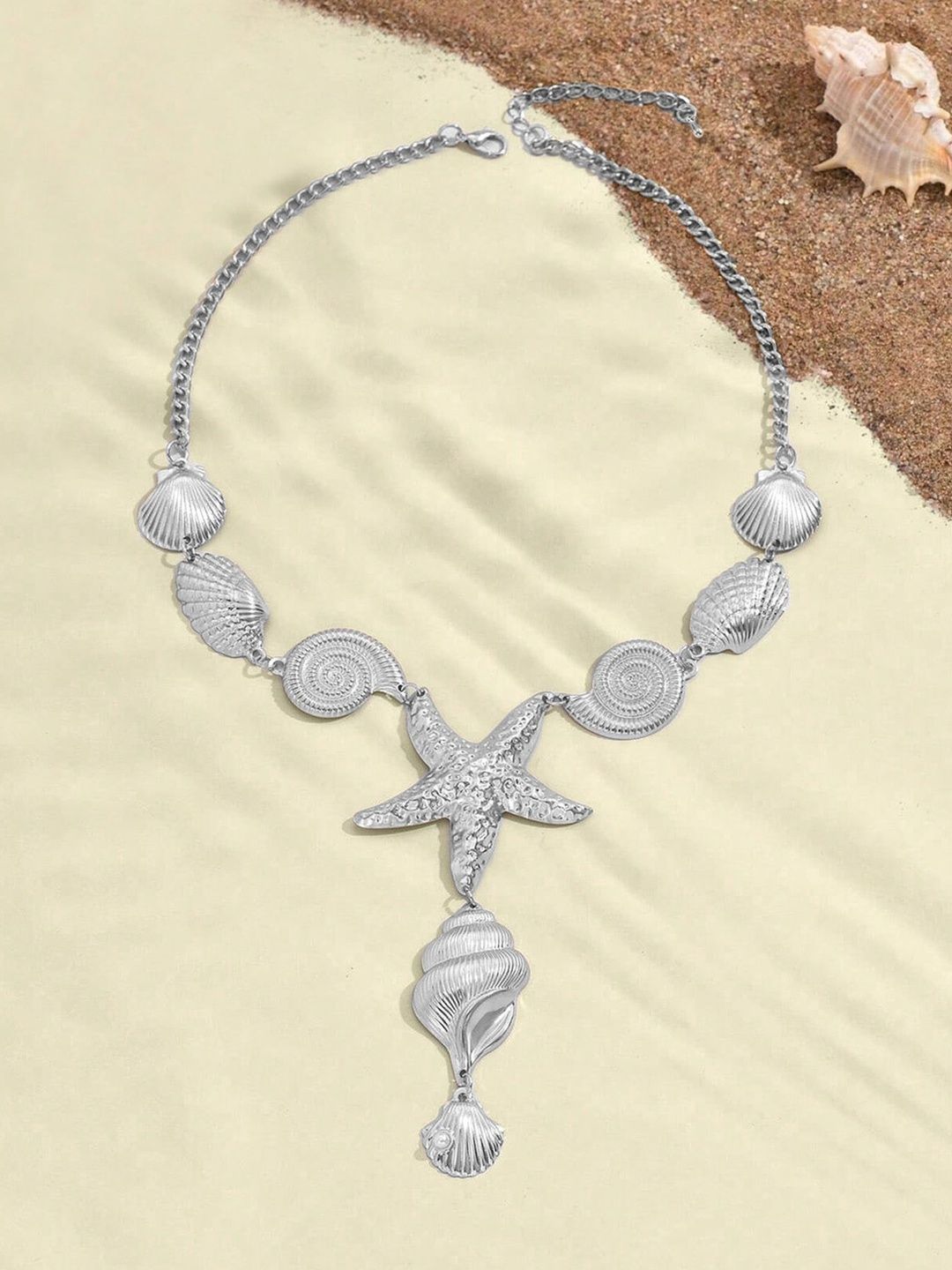 Silver-Plated Enamelled Necklace
