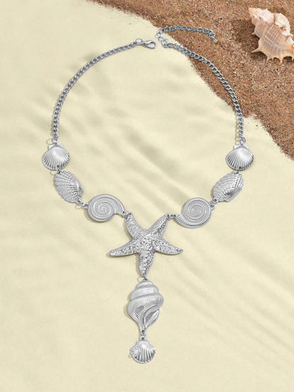 Silver-Plated Enamelled Necklace