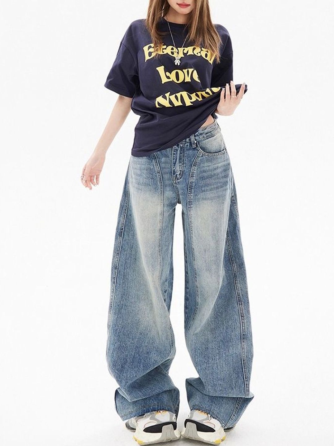 Women Flared Mid-Rise Light Fade Jeans