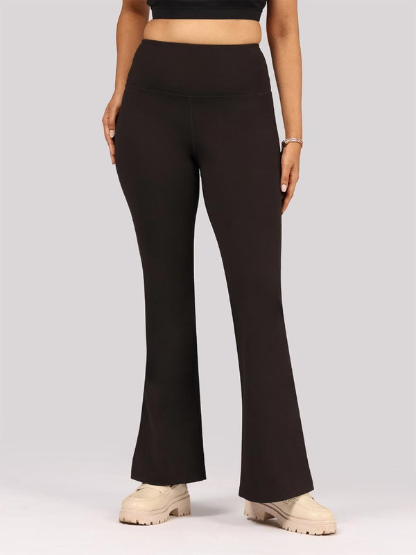 Women Flared High-Rise Trousers