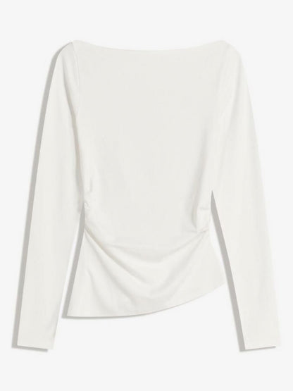 Long sleeve asymmetric T-shirt