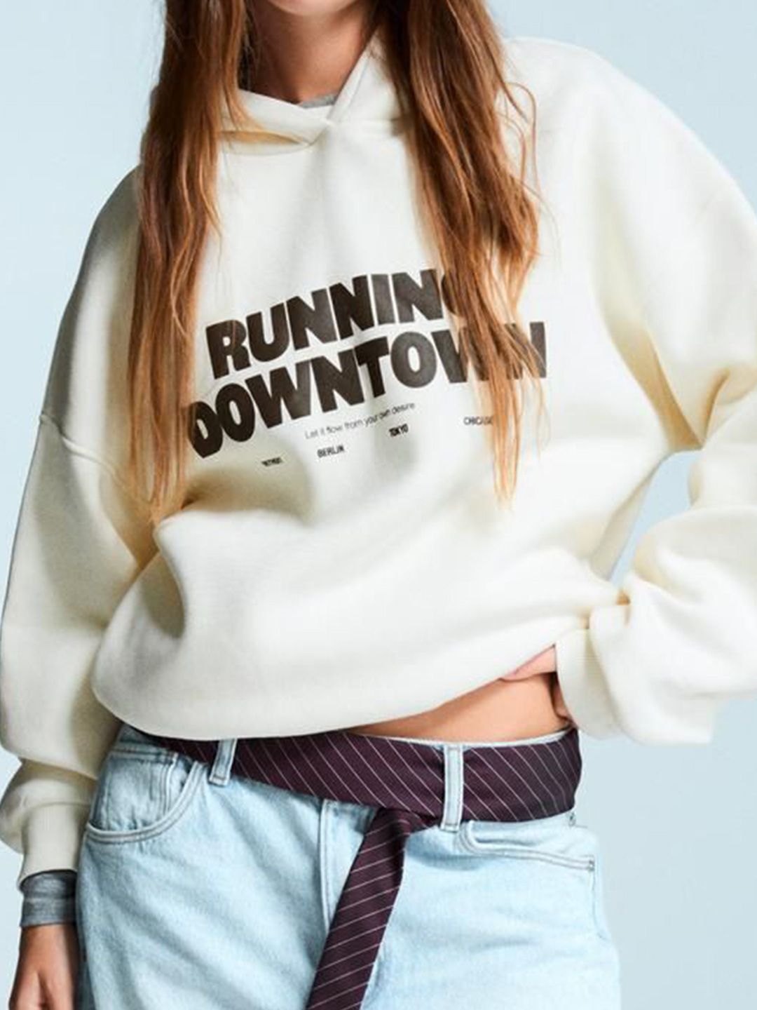 Oversize hoodie with print