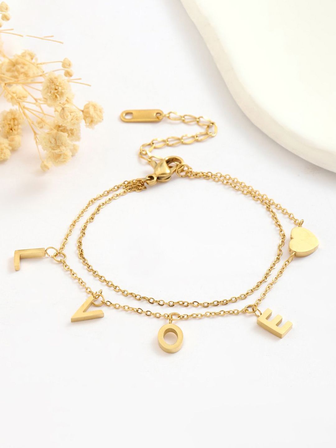 SALTY Love Heart Stainless Steel Multistrand Bracelet