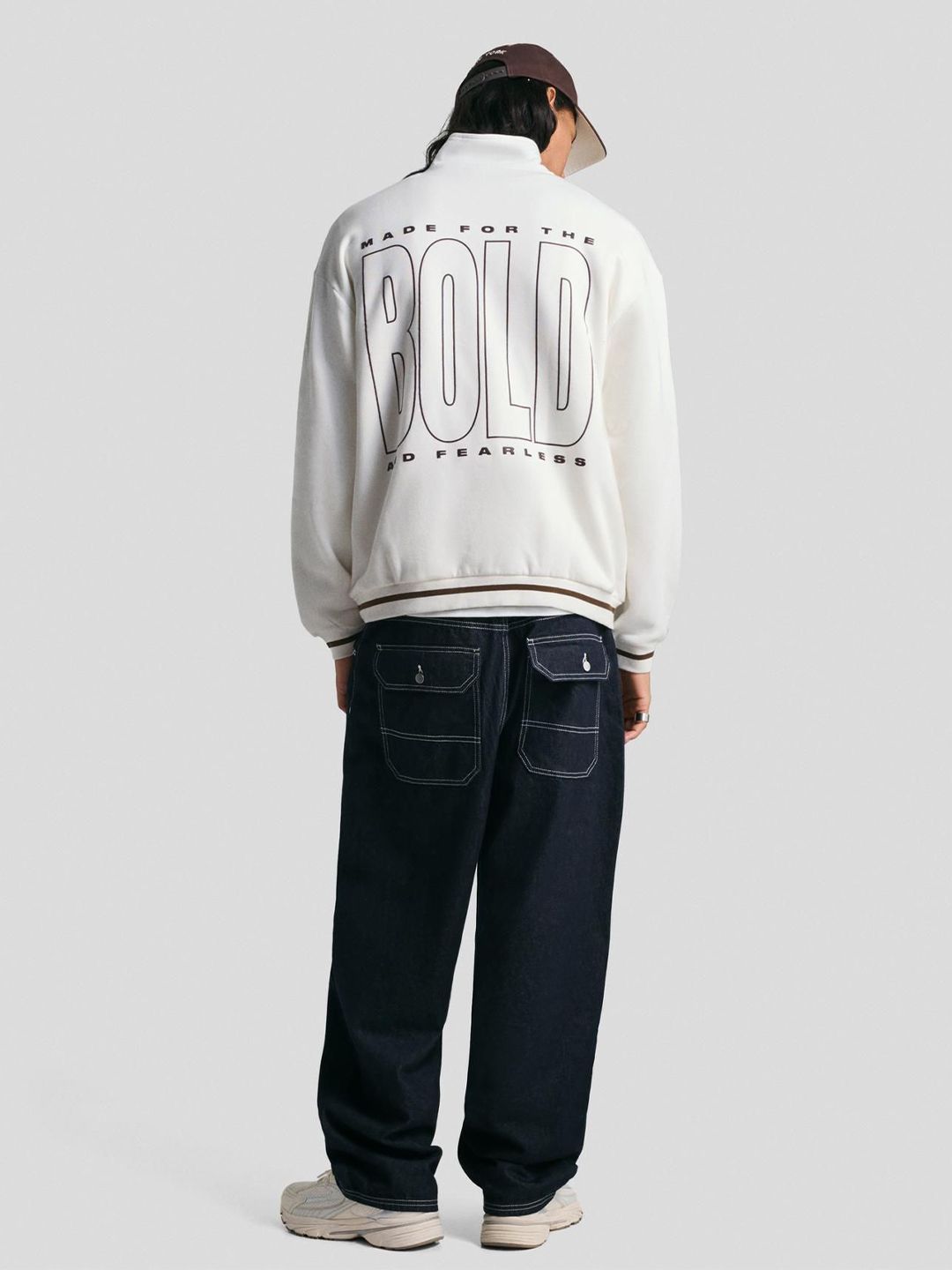 Printed quarter-zip sweatshirt