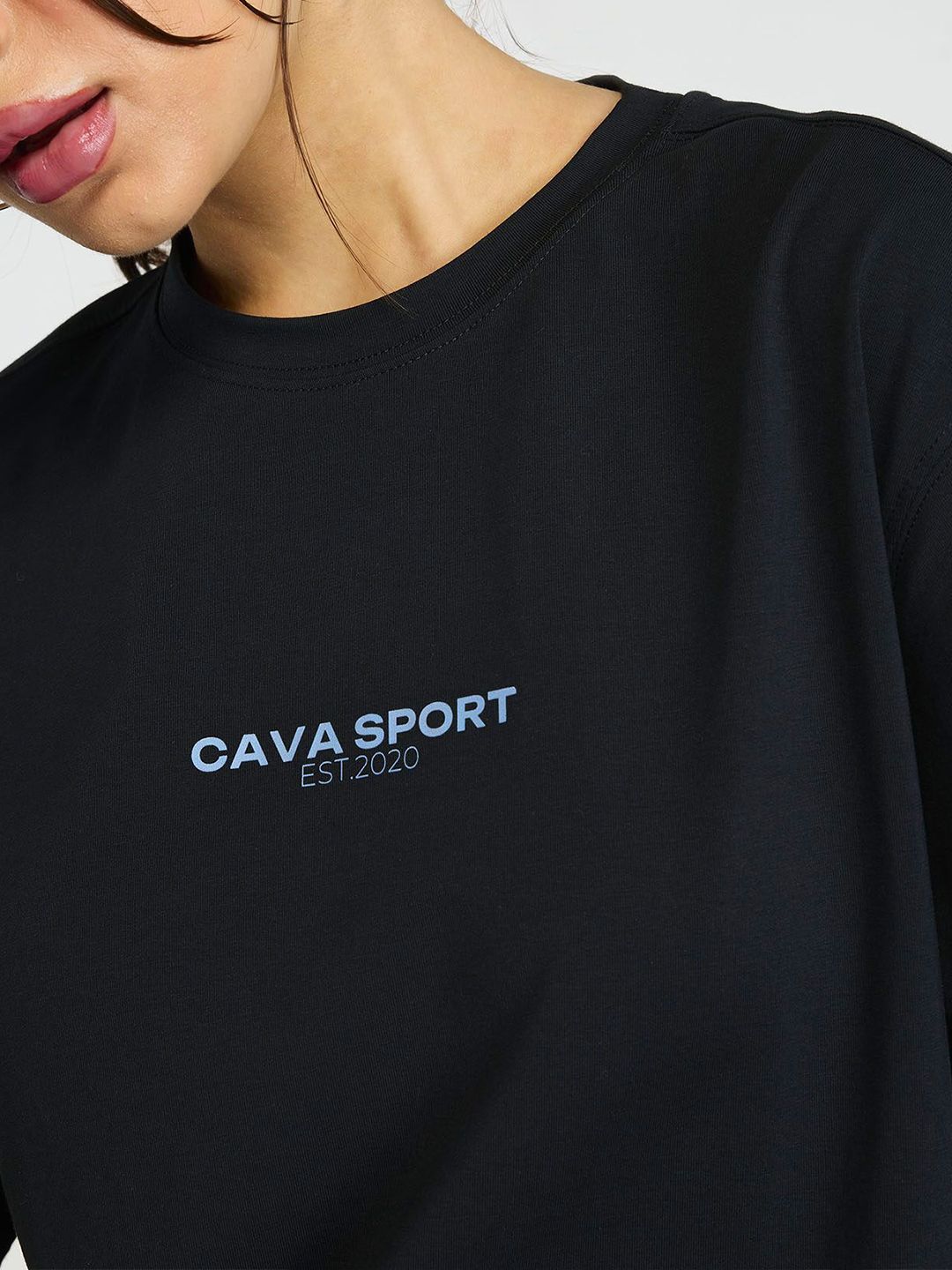 Black Cava Sport Oversized Tee