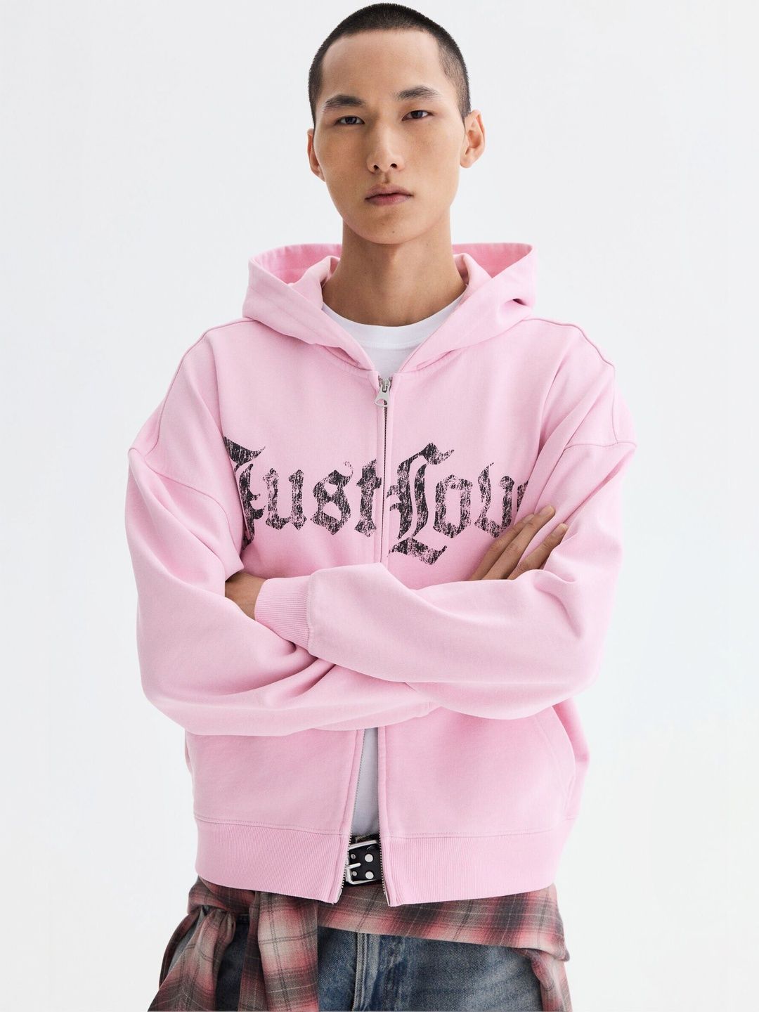 Oversized Fit Zip-Through Hoodie