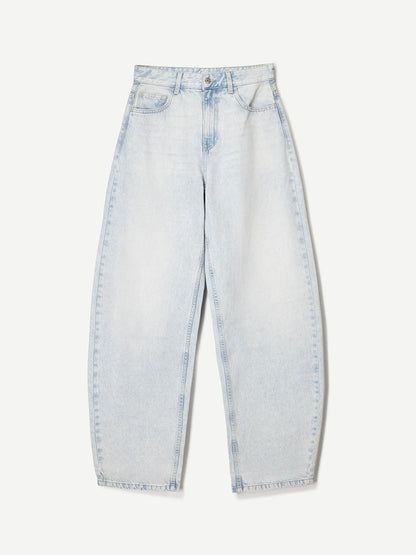 Wide-leg barrel jeans