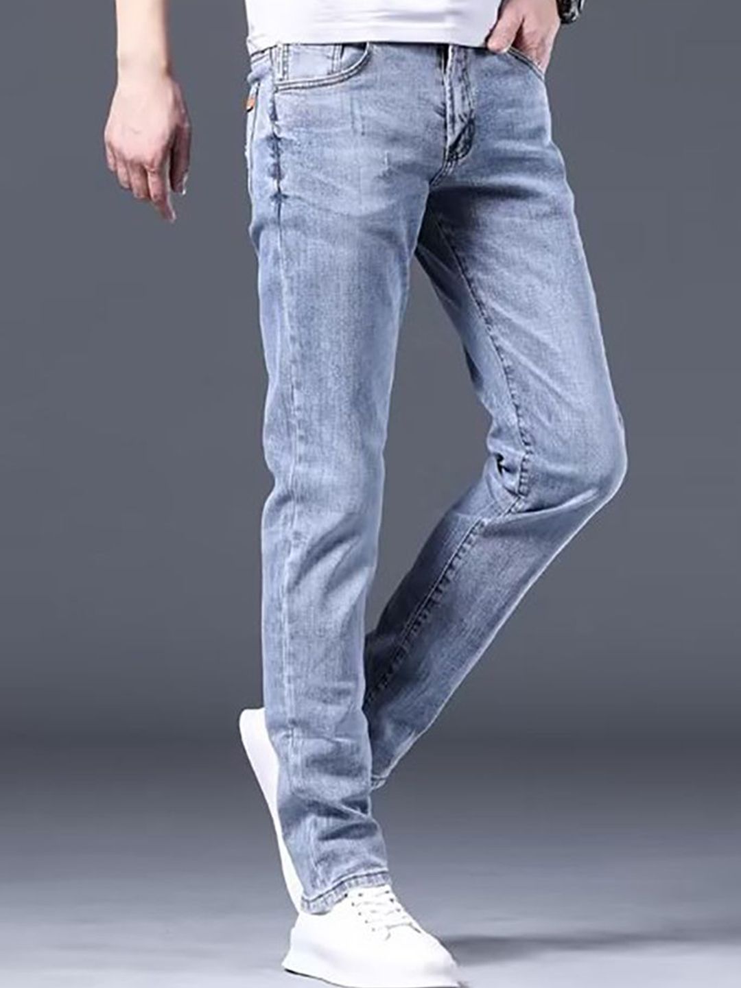 Men Mid-Rise Skinny Fit Light Fade Jeans