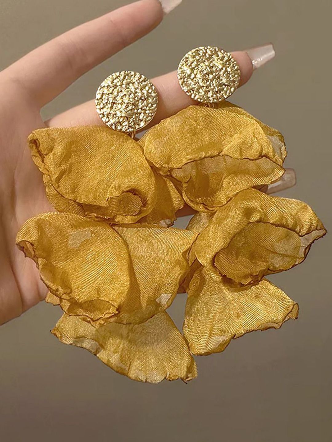 Leaf Shaped Drop Earrings