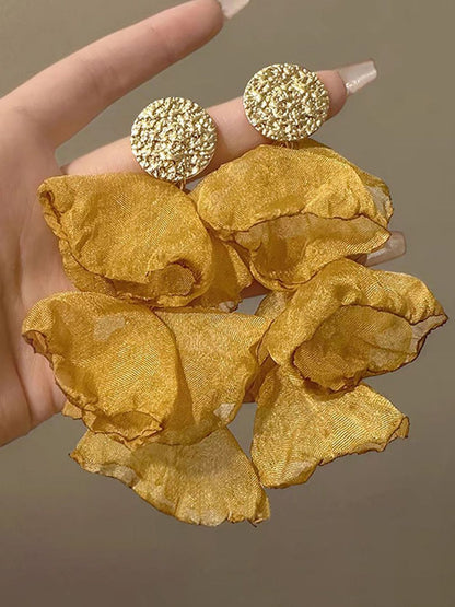 Leaf Shaped Drop Earrings