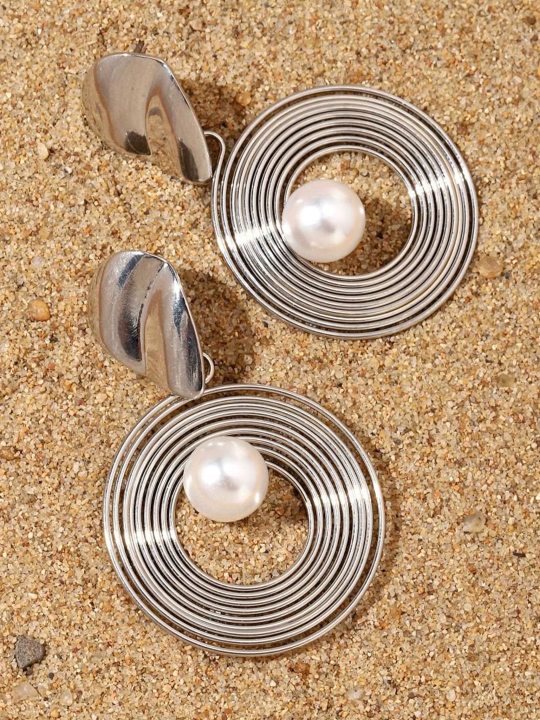 SALTY Aster Luxury Silver-Plated Hoop Earrings
