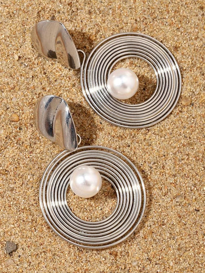 SALTY Aster Luxury Silver-Plated Hoop Earrings