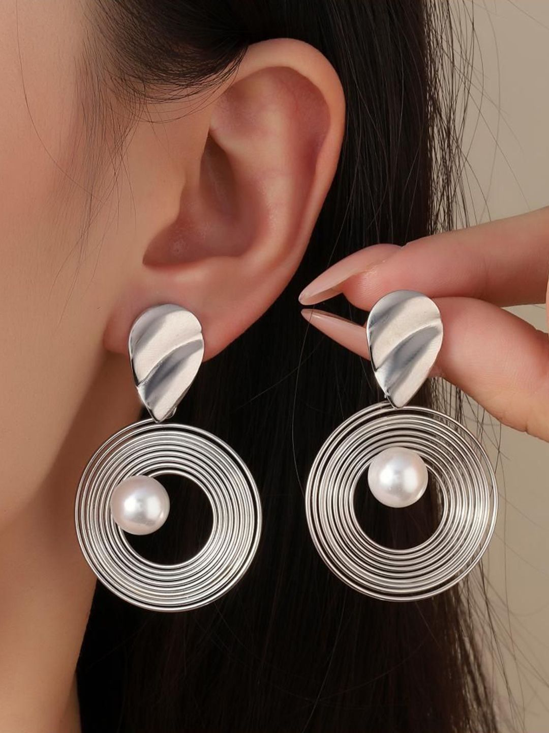 SALTY Aster Luxury Silver-Plated Hoop Earrings