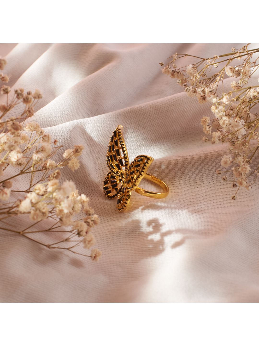 SALTY Serene Butterfly Bliss Stylish Adjustable Finger Ring