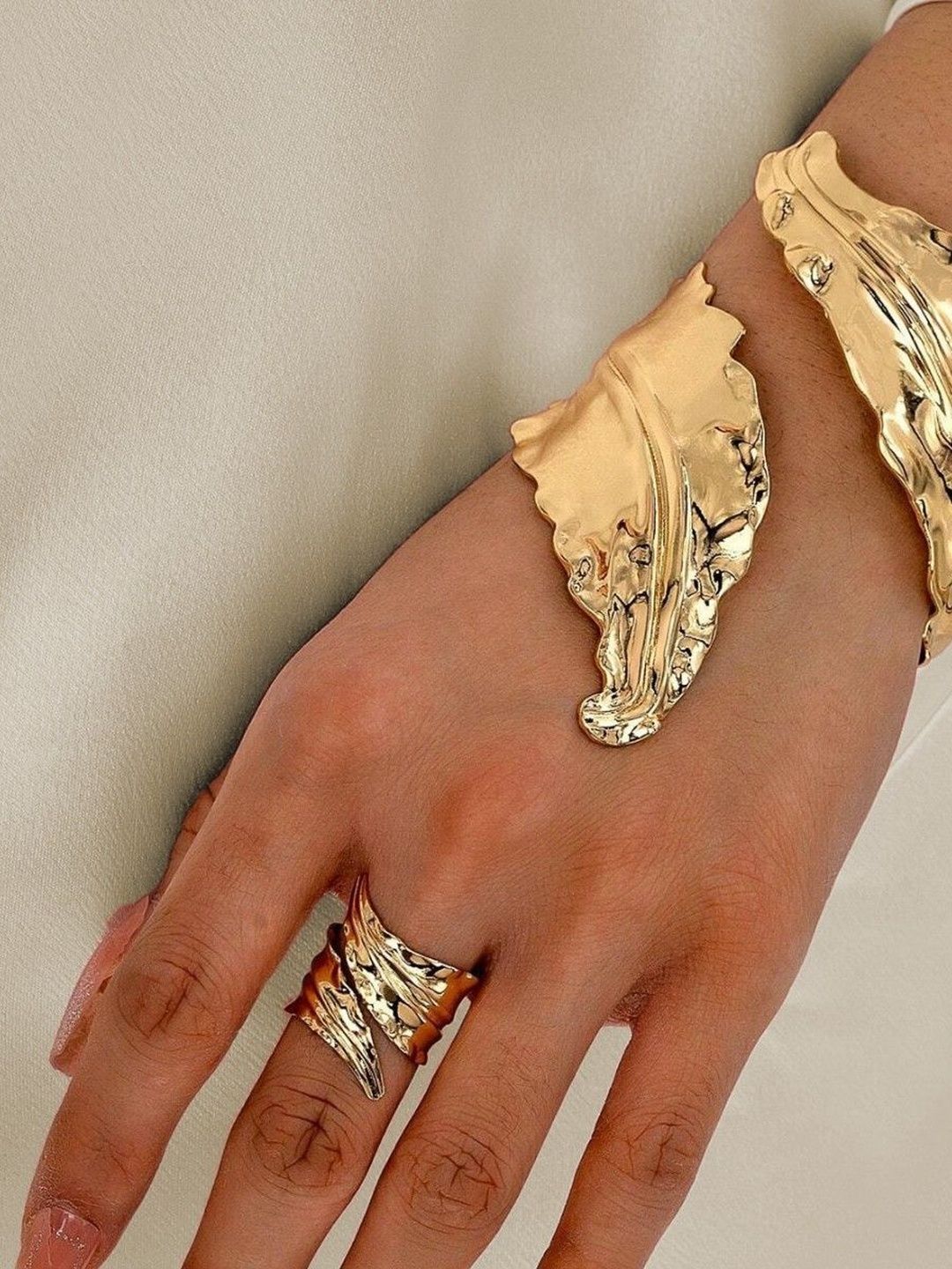 Gold-Plated Stone Studded Jewellery Set