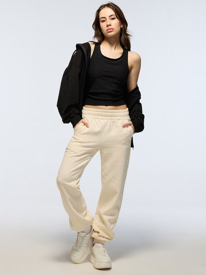 Black Crop Tank Us Later Top