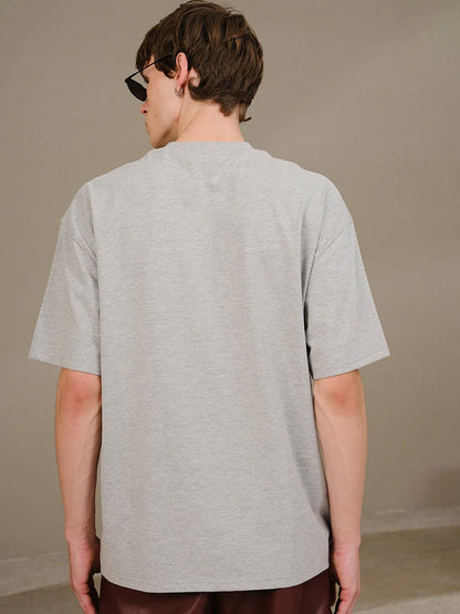 Men's Oversized Playboy Core Grey Oversized T-shirt