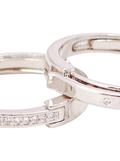 SALTY Set Of 2 Youre Mine-Always Coded Couple Stylish Adjustable Finger Ring