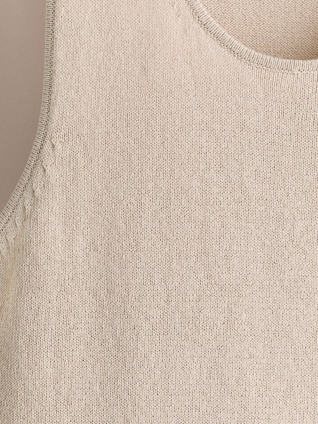 Regular Fit Knitted Vest Top