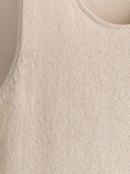 Regular Fit Knitted Vest Top