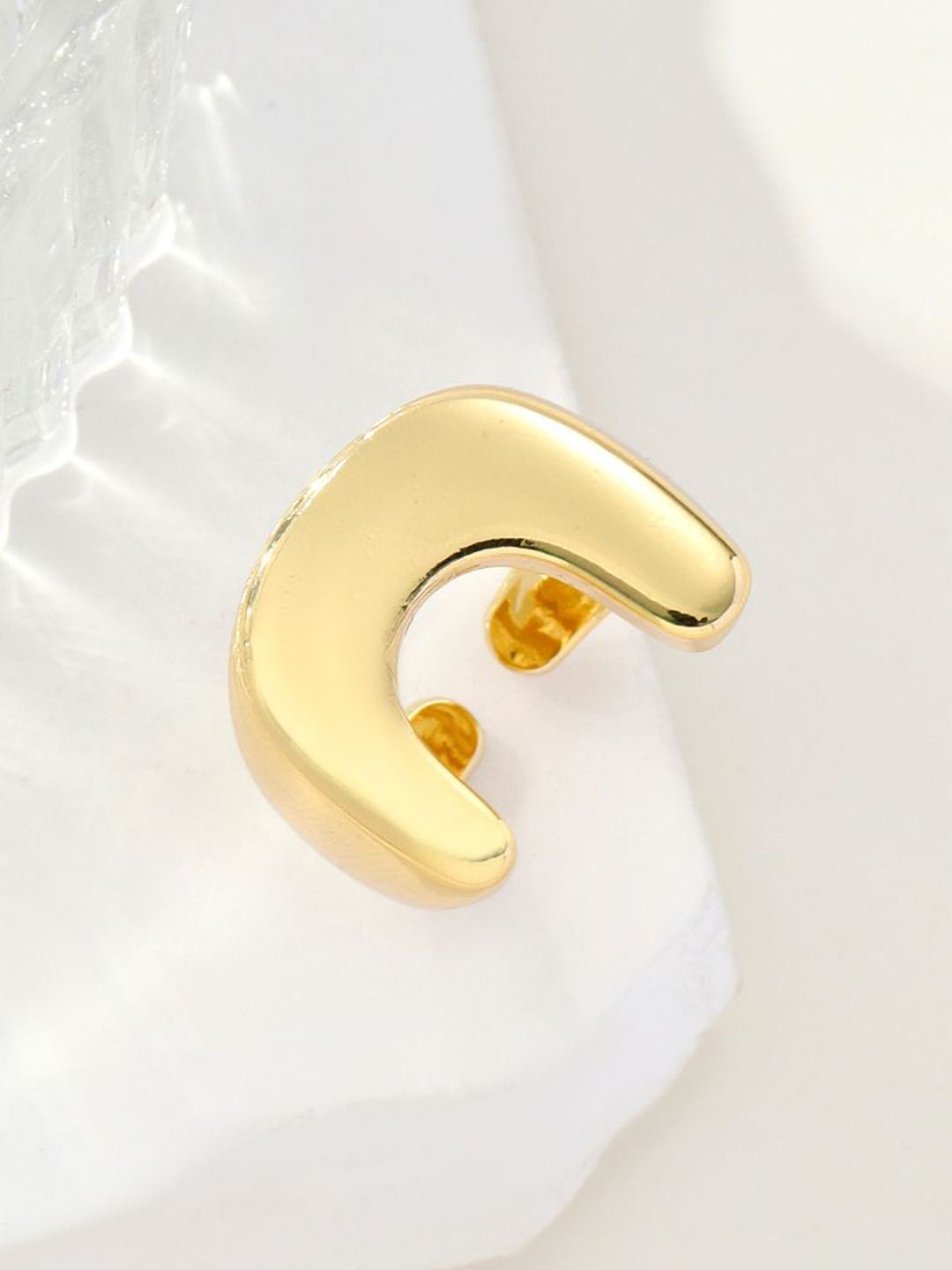 SALTY Women & Girls Moonbend Golden Stylish Adjustable Finger Ring