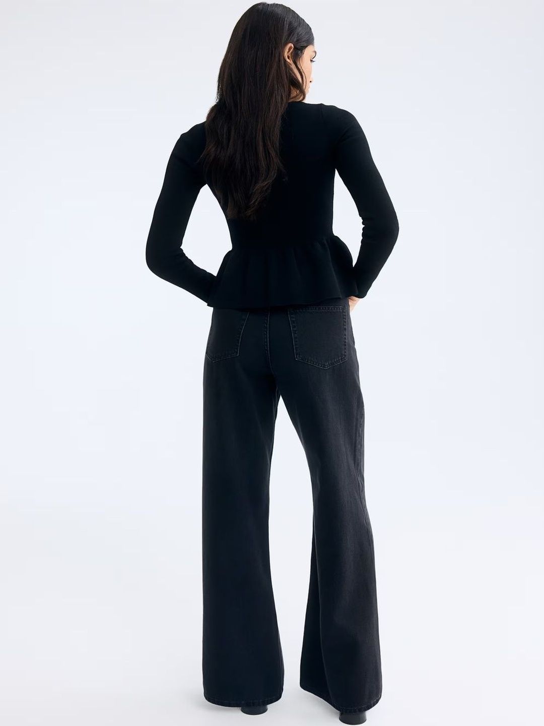 Women Classic Wide Leg High-Rise Light Fade Stretchable Jeans