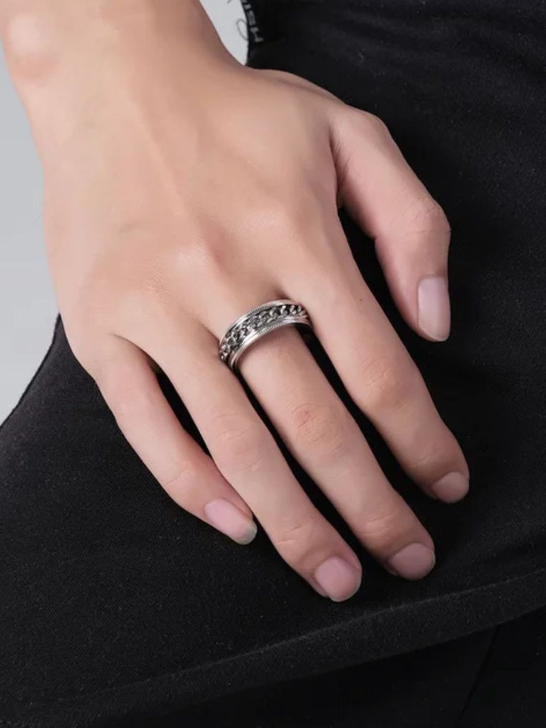 SALTY Pack of 2 Men Runic Silver Band