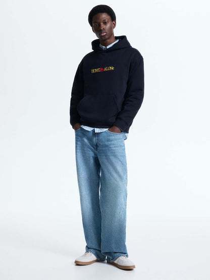 Loose Fit Printed Hoodie